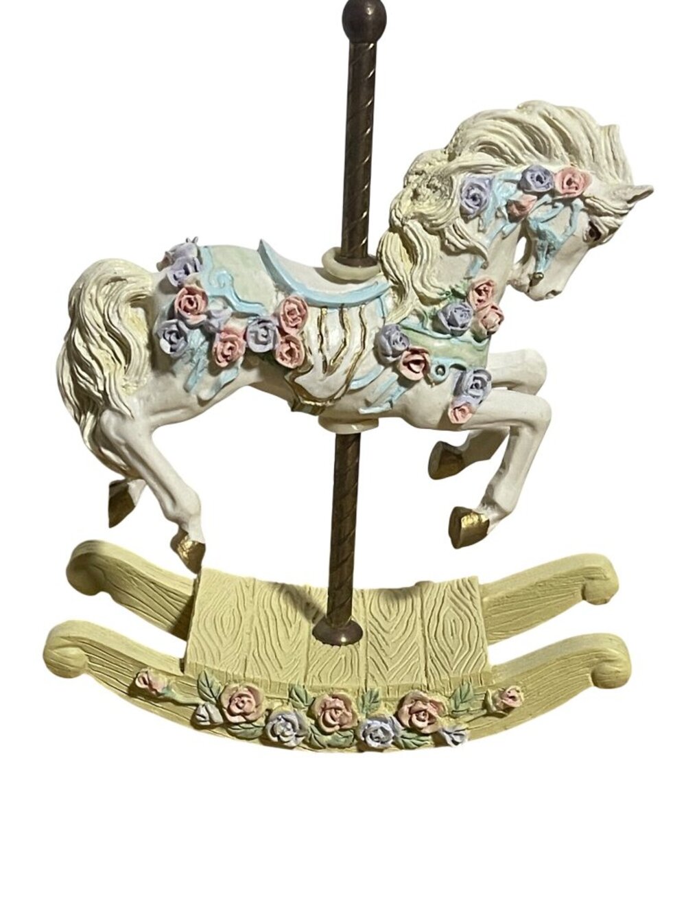 Carousel Horse Figurine Collectible Vintage 90s Polyresin - Picture 2 of 9